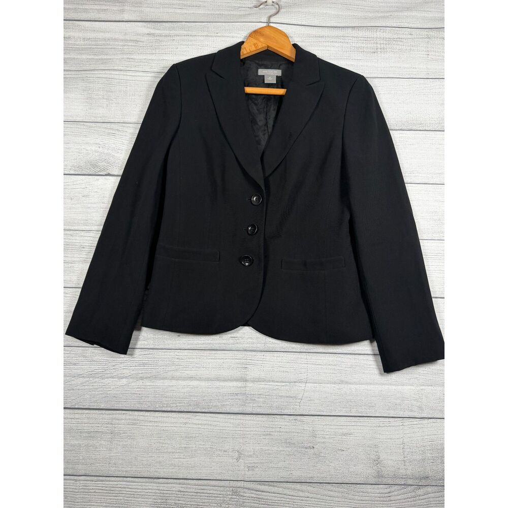 Ann Taylor Loft Women’s 8P Petite Black 3 Button Career Blazer 4219